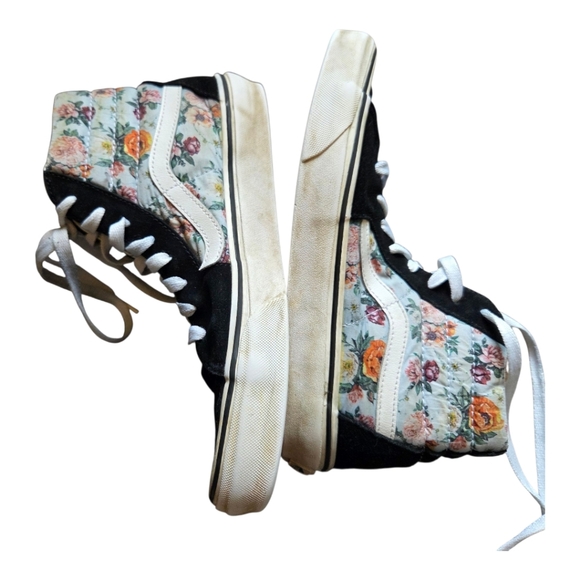 Vans Womans Sk8-hi Sneakers Wirh Quilted Floral And Suede Paneling Size 7.5 - Picture 8 of 10